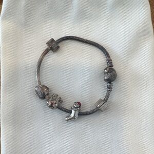 Silver Pandora Charm Bracelet